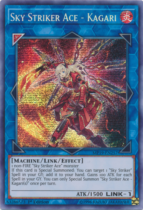 Sky Striker Ace - Kagari [MP19-EN257] Prismatic Secret Rare