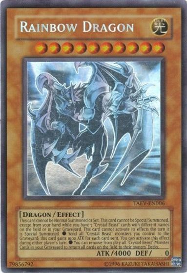 rainbow dragon yugioh card GX Trading Game Legendary Collection 2 Single Card Ultra Rare LCGX-EN162 This is of the Super Rare rarity. cardcluster