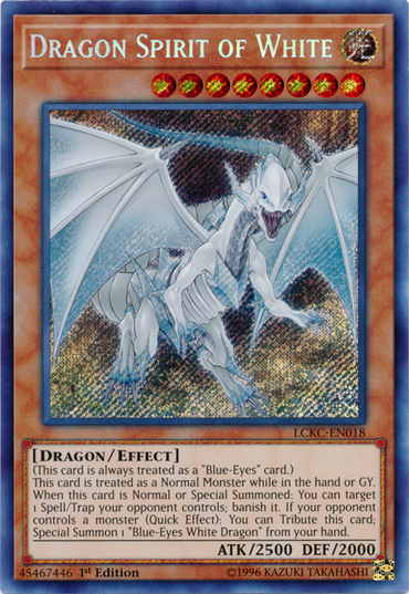 Dragon Spirit of White [LCKC-EN018] Secret Rare