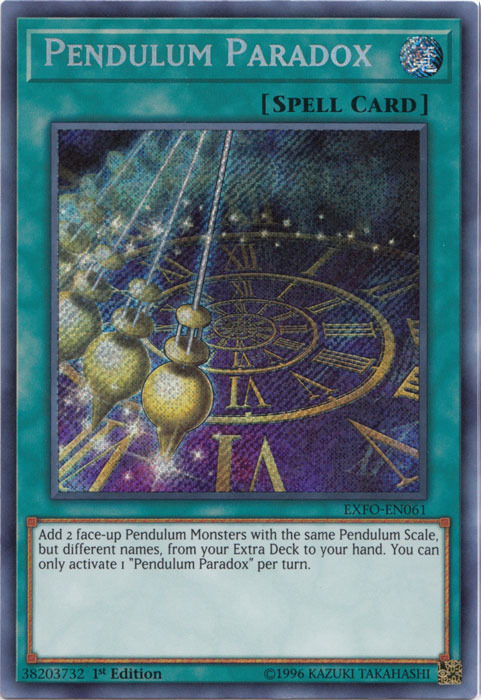 Pendulum Paradox [EXFO-EN061] Secret Rare