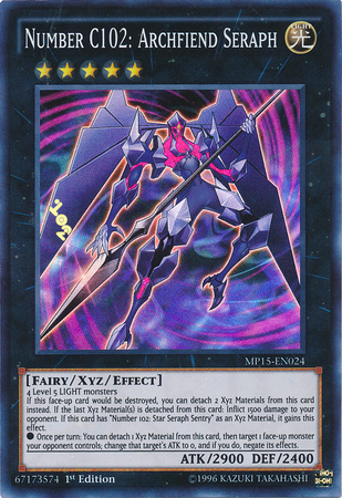 Number C102: Archfiend Seraph [MP15-EN024] Super Rare