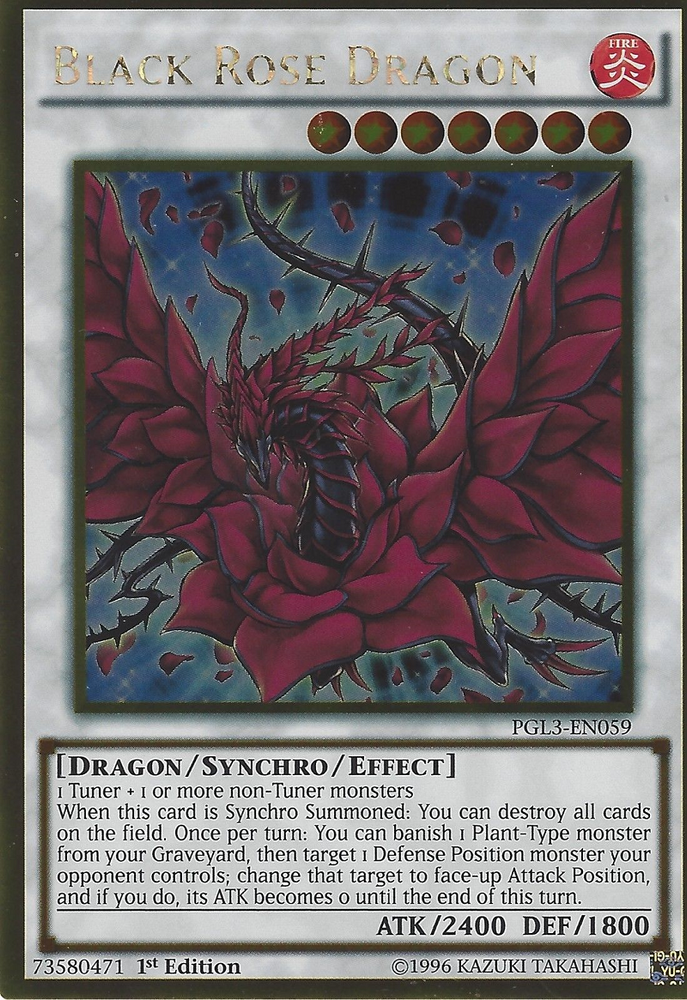 yugioh black rose cards Yu-Gi-Oh! - Witch of The - LED4-EN030 - Legendary Duelists: Sisters of The Rose - 1st Edition Inflict 100 damage to your opponent for each Plant monster in your GY and banishment OCG: DOOD - Rose Dragon